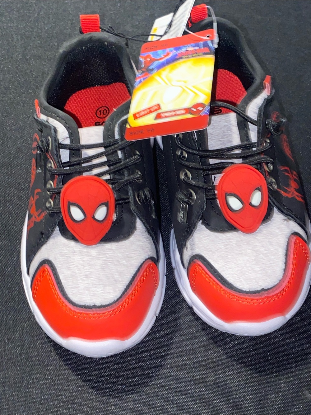 NWT GROUND UP MARVEL SPIDER-MAN LIGHT UP SNEAKERS SIZE 10 NEW